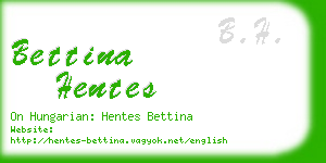 bettina hentes business card